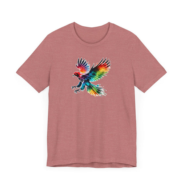 Rainbow Hawk Alcohol Ink T-shirt, Pride Shirt,Bird Lover T shirt, LGBTQ+, BGLT, Avian