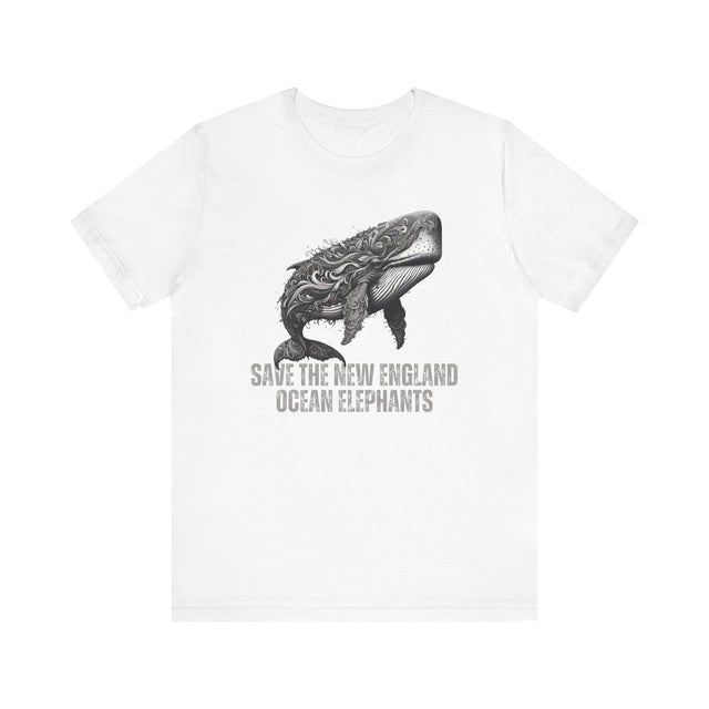 Save the New England Ocean Elephants, Funny Tshirt, Whale tshirt, ocean lover, sea lover, wildlife lover tshirt