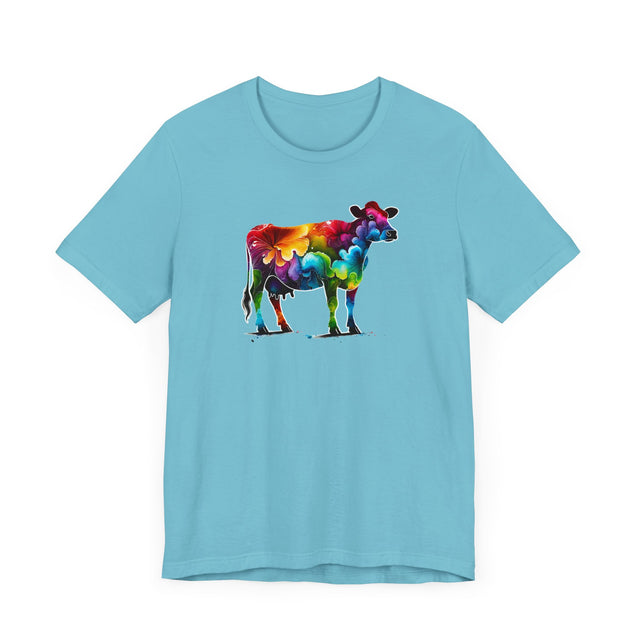 Rainbow Holstein Cow,Cow lover,Cattle tee,Bovine shirt,Pride Shirt,Rainbow,Pride Parade T shirt,LGBTQ+ Ally Tee