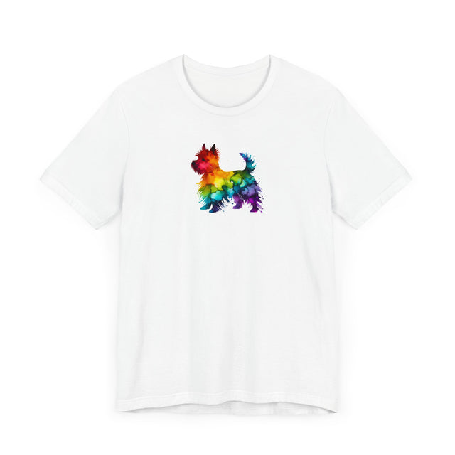 Rainbow West Highland Terrier T-shirt,Pride Shirt,Dog Lover Top,Rainbow Animals,LGBTQ+ Tee, Westie owner, West Highland White Terrier gift