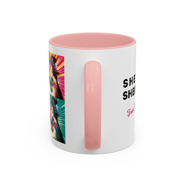 Shetland Sheepdogs Coffee Cup,4-Panel Pop Art Mug,Toy Collie Lover,Sheltie Mom,Sheltie Dad,Dog Lover Gift,Shetland Sheepdog Gift