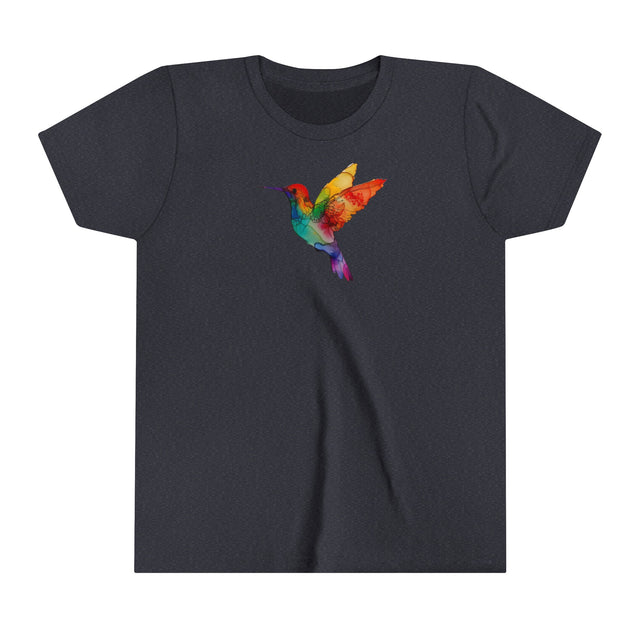 Rainbow Hummingbird T-shirt,Pride Shirt,Bird Lover Top,Rainbow Animals,LGBTQ+ Tee,Queer,Gay,Lesbian,Bisexual,Trans,Youth Size