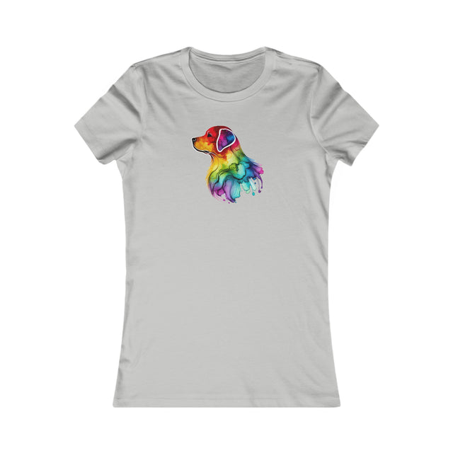 Rainbow Labrador Retriever Head T-shirt,Pride Shirt,Dog Lover Top,Rainbow Animals,LGBTQ+ Tee, Lab Owner,Women's Favorite Tee