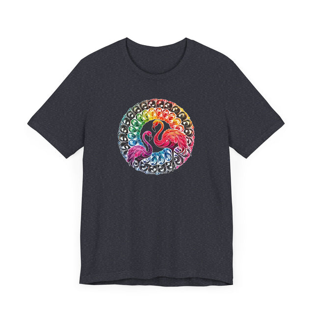 Rainbow Flamingo Mandala Alcohol Ink T-shirt, Bird Lover T shirt, LGBTQ+, BGLT,Pride Shirt