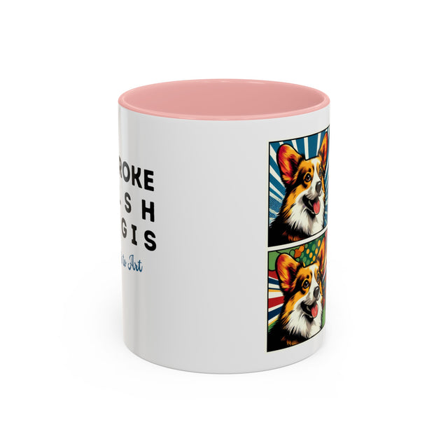 Pembroke Welsh Corgi Mug,4-Panel Pop Art Mug,Corgi Lover,PWC Mom,PWC Dad,Dog Lover Gift,Pemi Corgi Gift