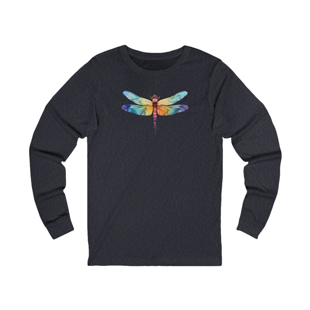 Rainbow Dragonfly long sleeve,Dragonfly lover,Insect fan,Pride Shirt,LGBTQ,Queer,Rainbow Animals,Unisex Jersey Long Sleeve Tee