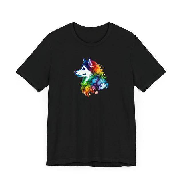 Rainbow Siberian Husky Head T-shirt,Pride Shirt,Dog Lover Top,Rainbow Animals,LGBTQ+ Tee, Husky owner, Sibe gift