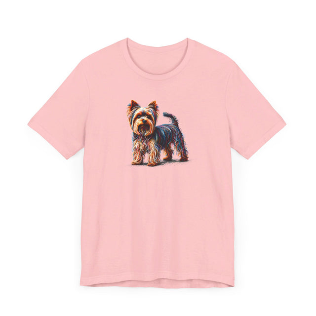 Yorkshire Terrier Rainbow Scribble T-shirt, Dog Lover Tee