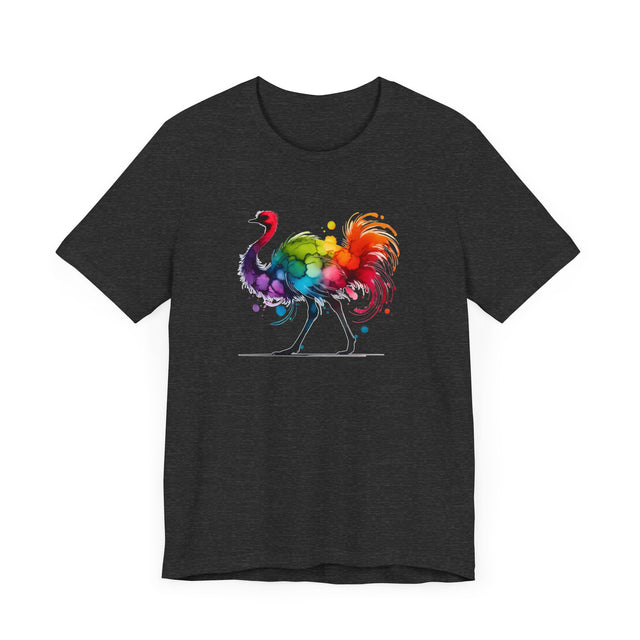 Rainbow Ostrich Alcohol Ink T-shirt, Bird Lover T shirt, LGBTQ+, BGLT,Pride Shirt