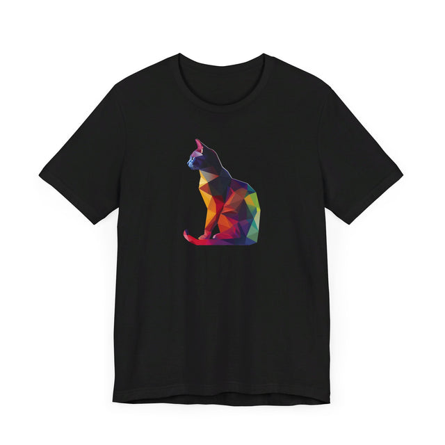 Geometric Rainbow Cat T-shirt, Pride Shirt, Cat Lover Top