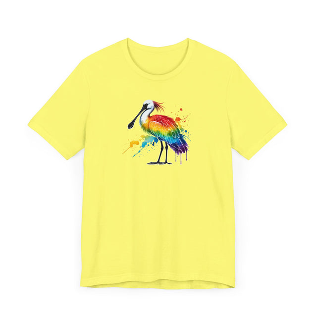 Rainbow Spoonbill Alcohol Ink T-shirt, Pride Shirt,Bird Lover T shirt, LGBTQ+, BGLT, Avian