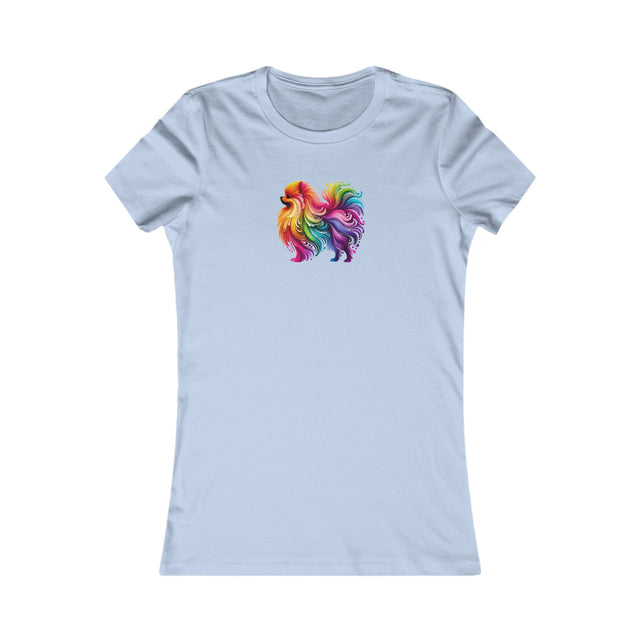 Rainbow Pomeranian T-shirt,Pride Shirt,Dog Lover Top,Rainbow Animals,LGBTQ+ Tee, Pomeranian Owner,Women's Favorite Tee