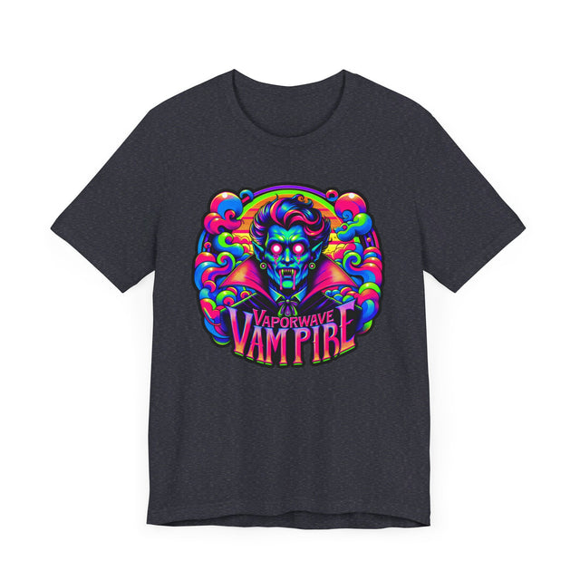 Vaporwave Vampire T-shirt, Halloween Tee, Neon Goth