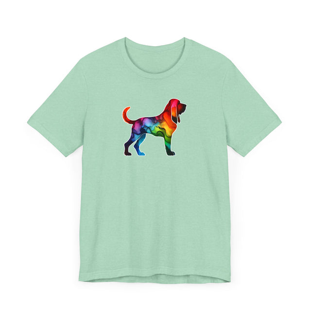 Rainbow Bloodhound T-shirt,Pride Shirt,Dog Lover Top,Rainbow Animals,LGBTQ+ Tee, Bloodhound Owner gift