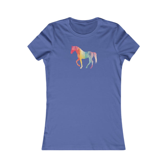 Geometric Rainbow Horse T-shirt,Pride Shirt,Equine Lover Top,Rainbow Animals,LGBTQ+ Tee,Queer,Gay,Lesbian,Bisexual,Trans,Women's Favorite Tee