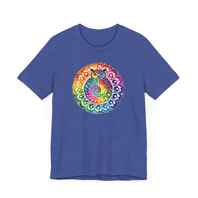 Rainbow Owl Mandala Alcohol Ink T-shirt, Pride Shirt,Bird Lover T shirt, LGBTQ+, BGLT, Avian