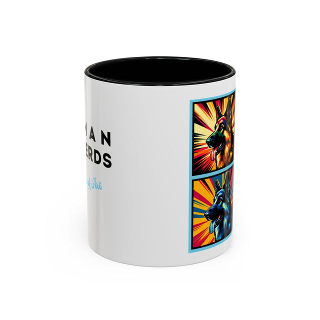 German Shepherd Dog Mug,4-Panel Pop Art Mug,German Shepherd Lover,GSD Mom,GSD Dad,Dog Lover Gift,Alsatian Gift,German Shedder