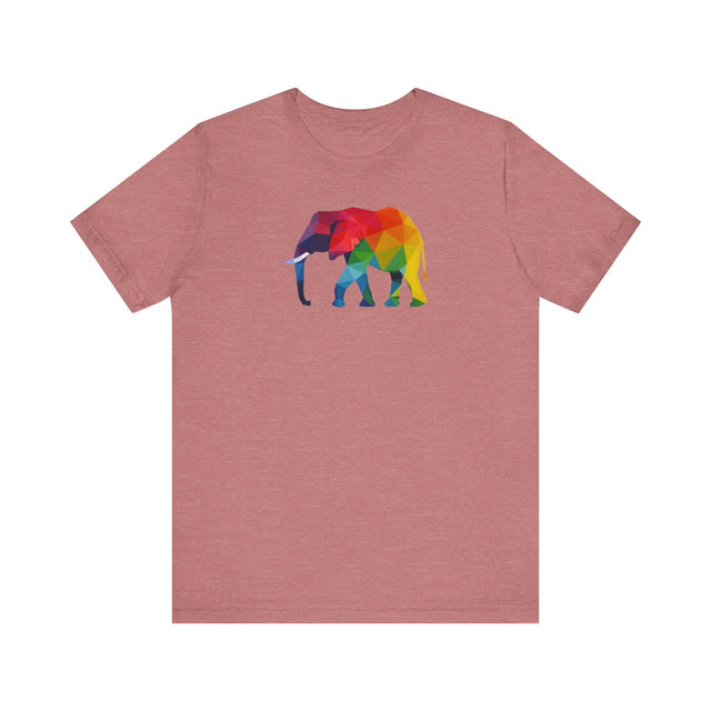 Geometric Rainbow Elephant T-shirt,Pride Shirt,Elephant Lover Top,Rainbow Animals,LGBTQ+ Tee,Queer,Gay,Lesbian,Bisexual,Trans,BGLT,LBGT