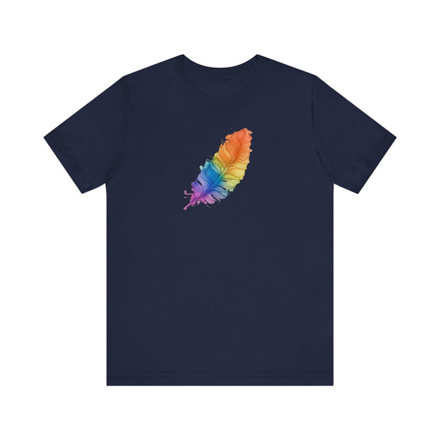 Rainbow Feather T-shirt,Pride Shirt,Bird Lover Top,Rainbow Animals,LGBTQ+ Tee,Queer,Gay,Lesbian,Bisexual,Trans,BGLT,LBGT