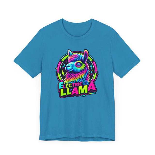 Neon Electric Llama T-shirt, Llama Tee