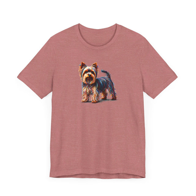 Yorkshire Terrier Rainbow Scribble T-shirt, Dog Lover Tee