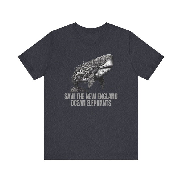 Save the New England Ocean Elephants, Funny Tshirt, Whale tshirt, ocean lover, sea lover, wildlife lover tshirt