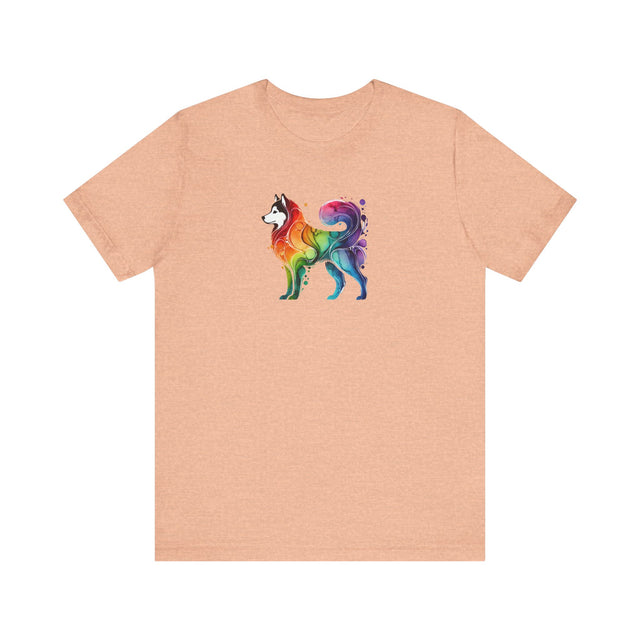 Rainbow Siberian Husky T-shirt,Pride Shirt,Dog Lover Top,Rainbow Animals,LGBTQ+ Tee,Husky Owner