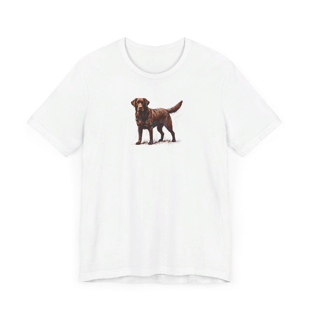 Chocolate Lab Scribble T-shirt, Labrador Retriever Shirt, Dog Lover Tee