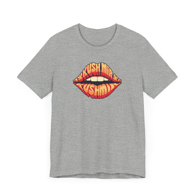 Kush Mir "Kiss Me" Lips T-shirt, Yiddish Lover Shirt
