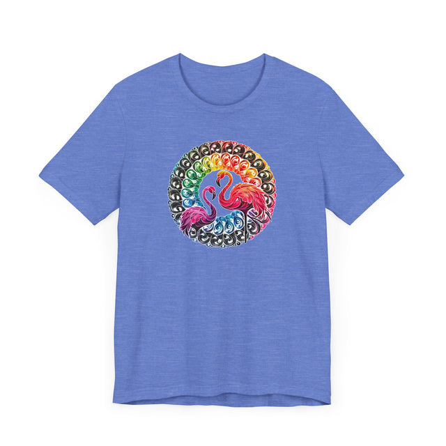 Rainbow Flamingo Mandala Alcohol Ink T-shirt, Bird Lover T shirt, LGBTQ+, BGLT,Pride Shirt