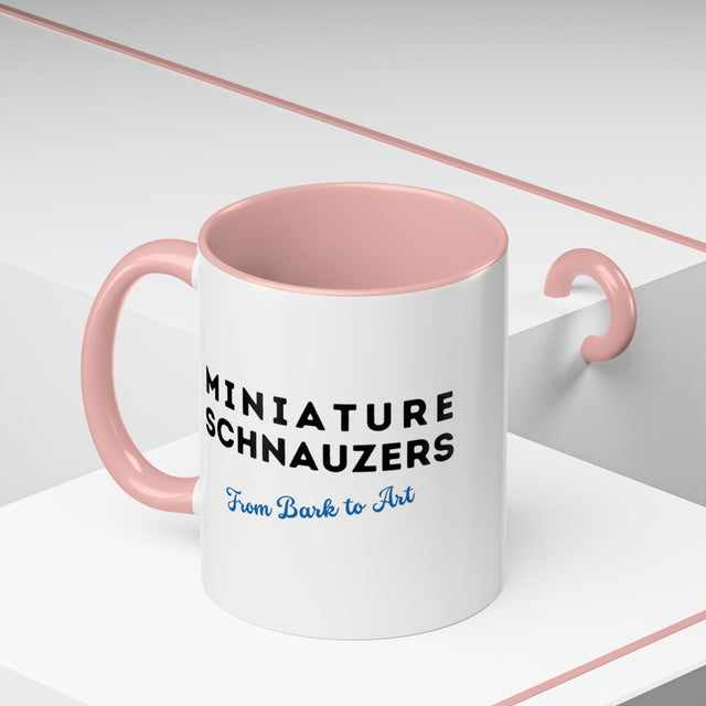 White Miniature Schnauzer Coffee Cup,4-Panel Pop Art Mug,Miniature Schnauzer Lover,Mini Schnauzer Mom,Mini Schnauzer Dad,Dog Lover Gift