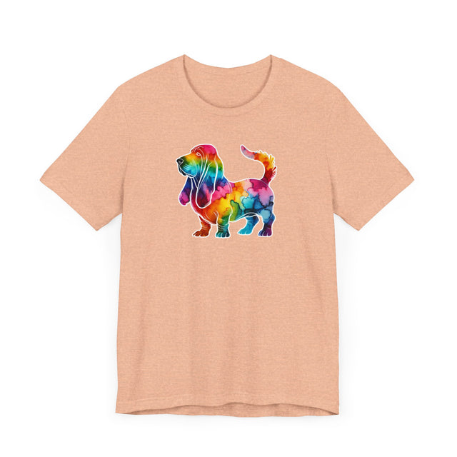 Rainbow Basset Hound T-shirt,Pride Shirt,Dog Lover Top,Rainbow Animals,LGBTQ+ Tee, Hush Puppy Owner
