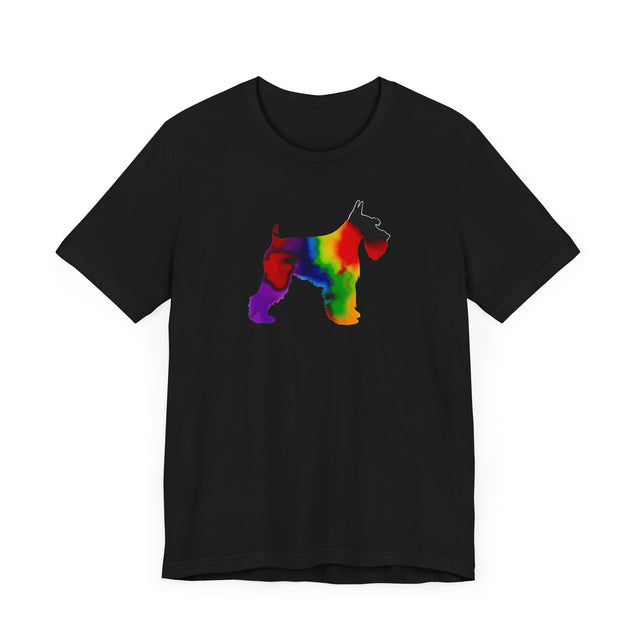 Rainbow Standard Schnauzer T-shirt,Pride Shirt,Dog Lover Top,Rainbow Animals,LGBTQ+ Tee, Schnauzer owner, Schnauzer gift