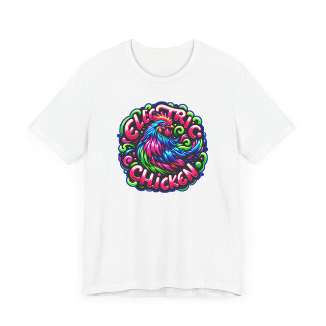 Neon Electric Chicken T-shirt, Fowl Tee