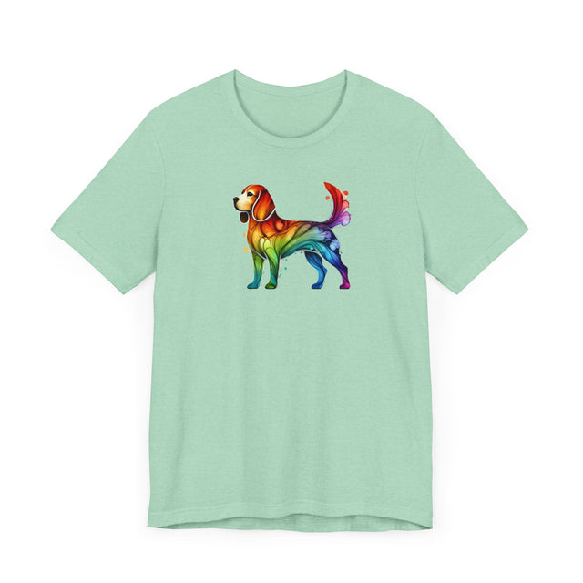 Rainbow Beagle T-shirt,Pride Shirt,Dog Lover Top,Rainbow Animals,LGBTQ+ Tee, Beagle Owner gift
