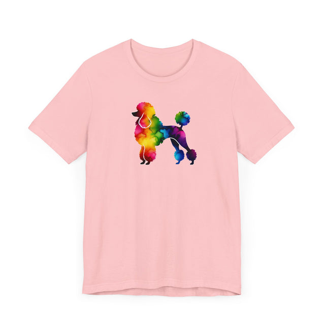 Rainbow Poodle T-shirt,Pride Shirt,Dog Lover Top,Rainbow Animals,LGBTQ+ Tee, Poodle owner, Poodle gift