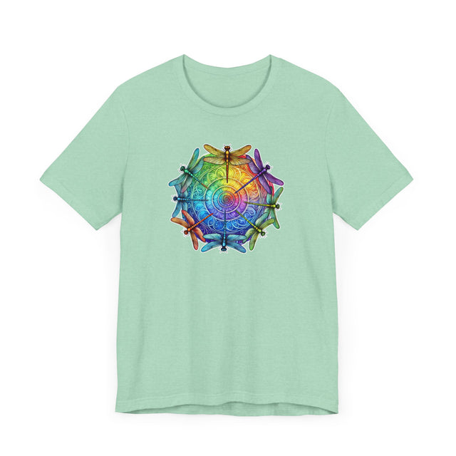 Rainbow Dragonfly Spiral Mandala,Dragonfly lover,Pride Shirt,Rainbow,Pride Parade T shirt,LGBTQ+ Ally Tee