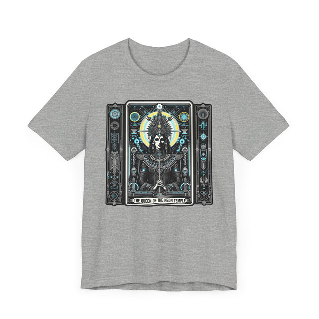 Queen of the Neon Temple,Tarot card shirt,Mothers Day Gift,EDM Shirt,Dance Music tee,Cyberpunk T-shirt,Sci-fi