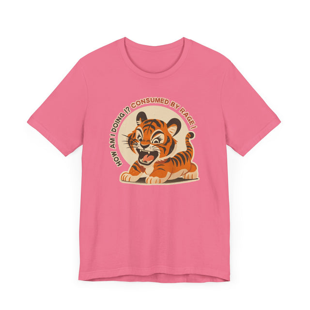 Consumed By Rage tee, Cute Tiger Tshirt, Cool Graphic Tee-shirt