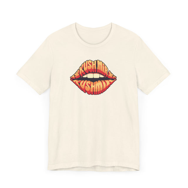 Kush Mir "Kiss Me" Lips T-shirt, Yiddish Lover Shirt