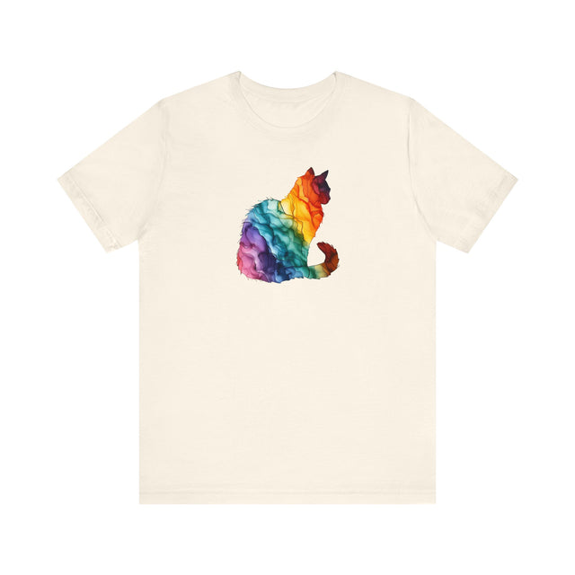 Rainbow Cat T-shirt,Pride Shirt,Cat Lover Top,Rainbow Animals,LGBTQ+ Tee,Queer,Gay,Lesbian,Bisexual,Trans,BGLT,LBGT,Feline,Kitten,Kitty