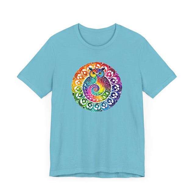 Rainbow Owl Mandala Alcohol Ink T-shirt, Pride Shirt,Bird Lover T shirt, LGBTQ+, BGLT, Avian