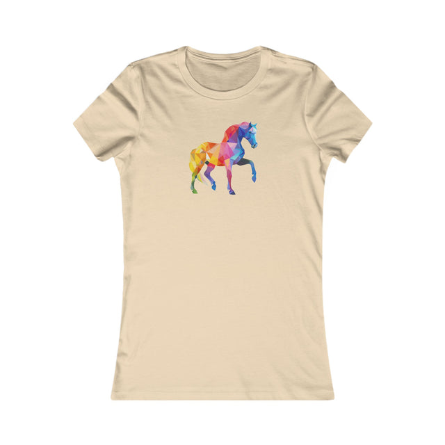Geometric Rainbow Horse T-shirt,Pride Shirt,Equine Lover Top,Rainbow Animals,LGBTQ+ Tee,Queer,Gay,Lesbian,Bisexual,Trans,Women's Favorite Tee
