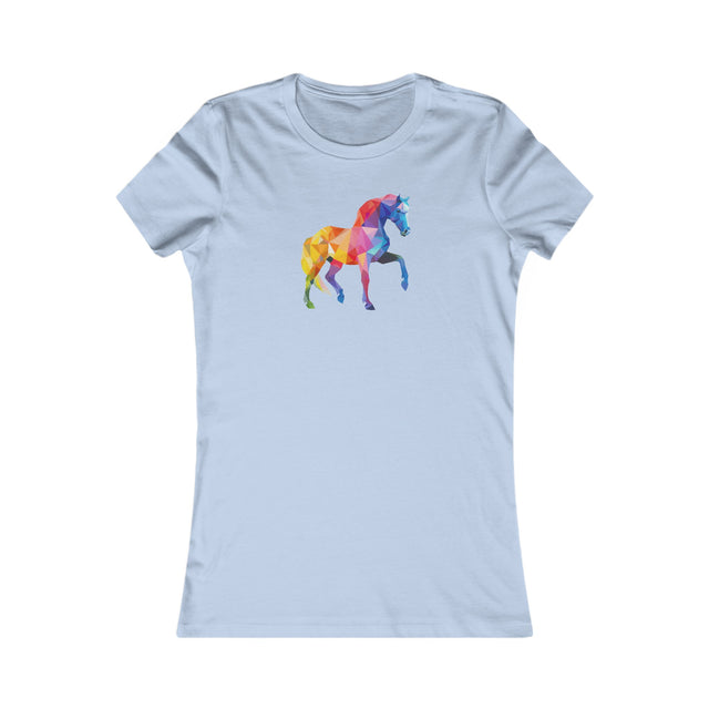 Geometric Rainbow Horse T-shirt,Pride Shirt,Equine Lover Top,Rainbow Animals,LGBTQ+ Tee,Queer,Gay,Lesbian,Bisexual,Trans,Women's Favorite Tee