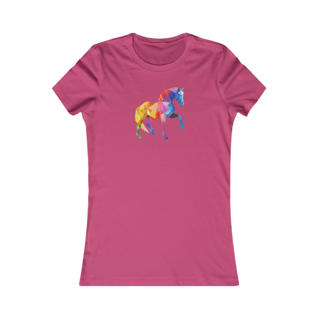 Geometric Rainbow Horse T-shirt,Pride Shirt,Equine Lover Top,Rainbow Animals,LGBTQ+ Tee,Queer,Gay,Lesbian,Bisexual,Trans,Women's Favorite Tee