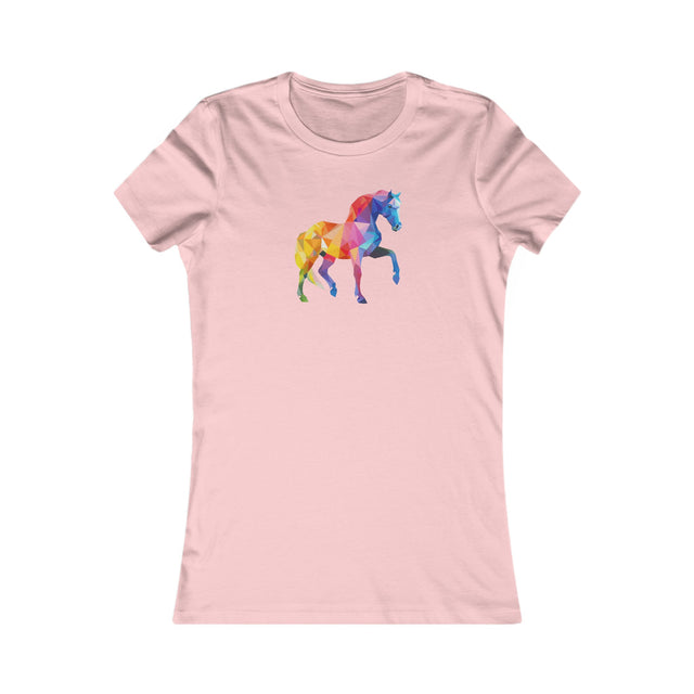 Geometric Rainbow Horse T-shirt,Pride Shirt,Equine Lover Top,Rainbow Animals,LGBTQ+ Tee,Queer,Gay,Lesbian,Bisexual,Trans,Women's Favorite Tee