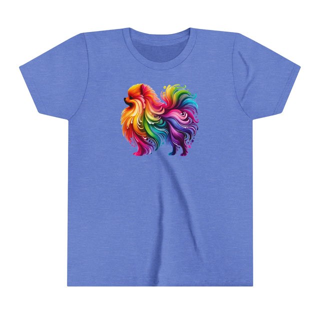 Rainbow Pomeranian T-shirt,Pride Shirt,Dog Lover Top,Rainbow Animals,LGBTQ+ Tee, Pomeranian Owner,Youth Size