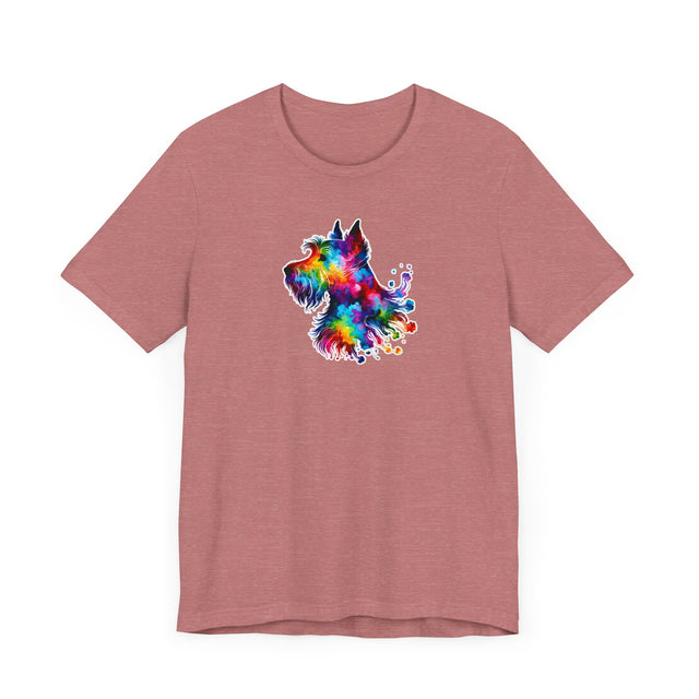 Rainbow Scottish Terrier Head T-shirt,Pride Shirt,Dog Lover Top,Rainbow Animals,LGBTQ+ Tee, Scottie owner, Scottie gift