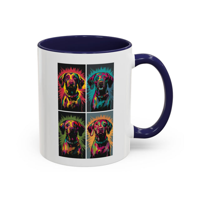 Vizsla Coffee Cup,4-Panel Pop Art Mug,Vizsla Lover,Vizsla Mom,Vizsla Dad,Dog Lover Gift,Vizsla Gift