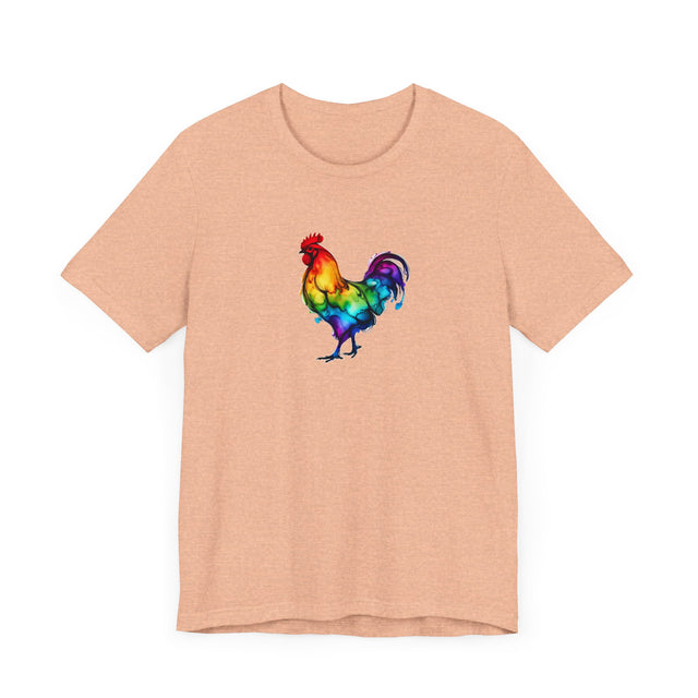 Rainbow Chicken Alcohol Ink T-shirt, Bird Lover T shirt, LGBTQ+, BGLT,Pride Shirt,Chicken Lover